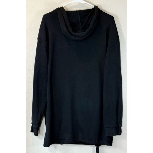 NWOT Danielle Guizio Pullover Hoodie Sweatshirt Women's Mini Black Dress M - Picture 5 of 12